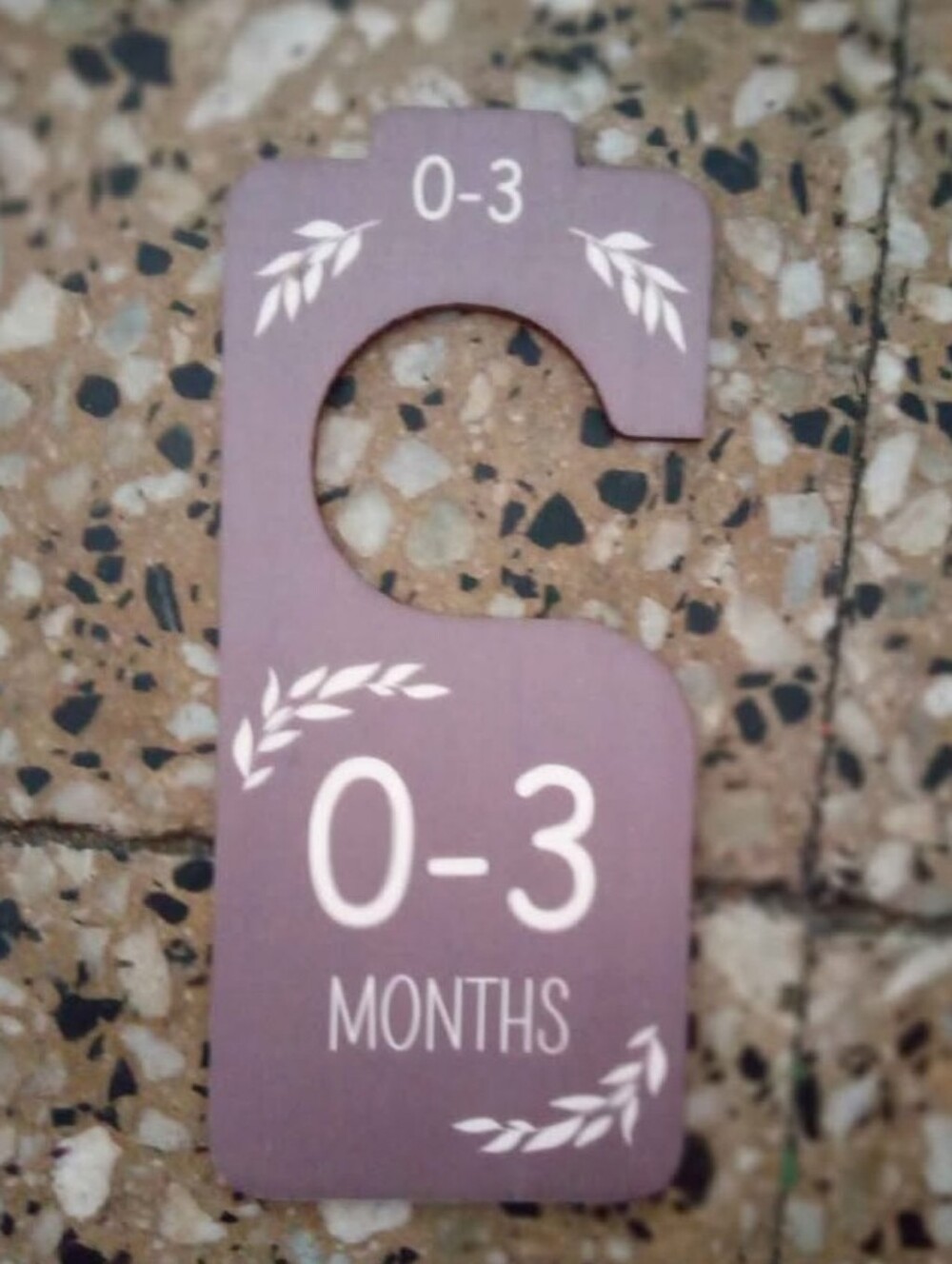 0-3 Months Purple Closet Door Hanger for Baby Clothing